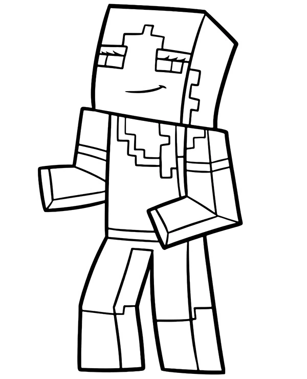 Kolorowanka Alex z Minecraft